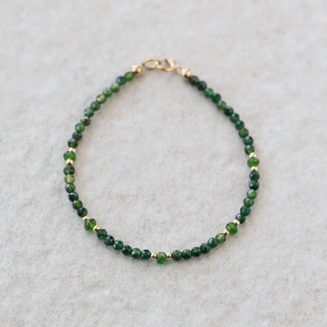 Dainty Green Tourmaline Bracelet