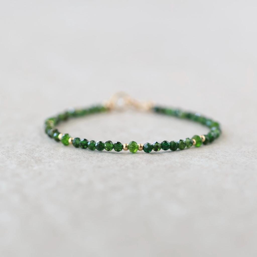 Dainty Green Tourmaline Bracelet