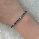 Iolite dainty bracelet, delicate jewelry, September birthstone bracelet gift