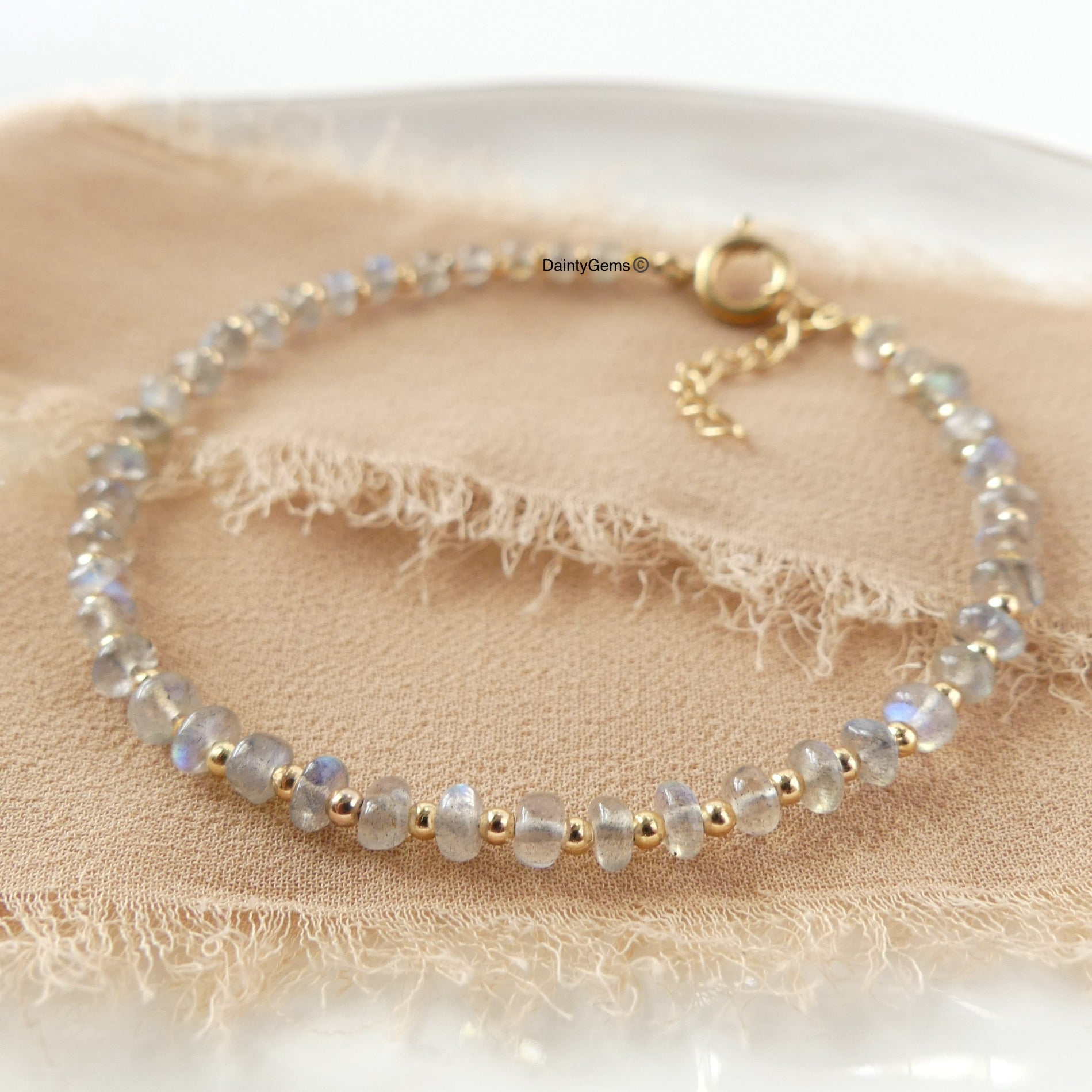 dainty labradorite bracelet