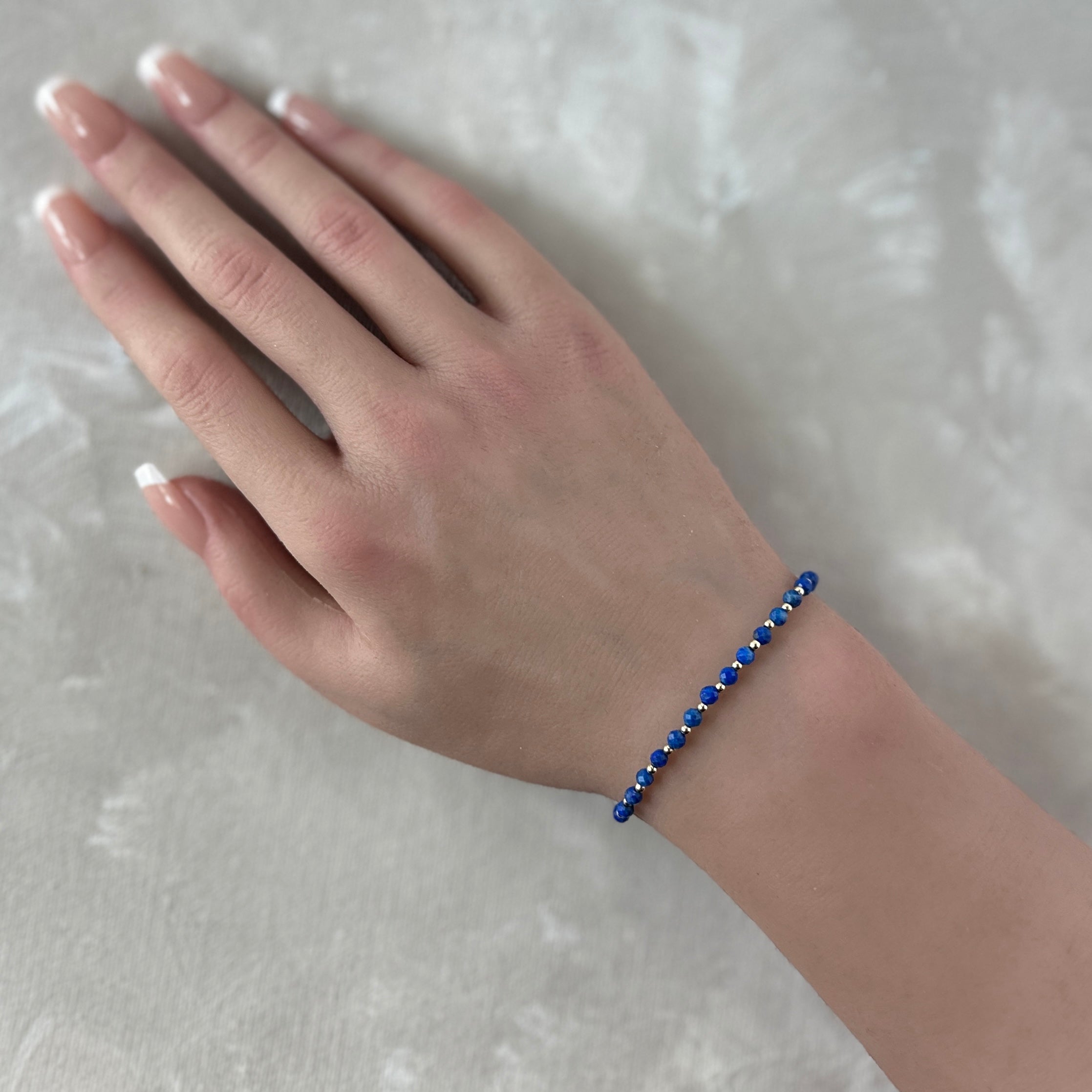 lapis lazuli and gold bracelet
