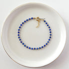 dainty lapis lazuli beaded bracelet
