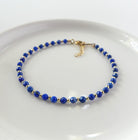 skinny lapis lazuli beaded bracelet