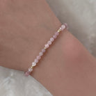 Dainty Madagascar rose quartz bracelet unique meaningful jewelry gift for minimalist