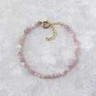 Dainty Madagascar rose quartz bracelet unique meaningful jewelry gift for minimalist