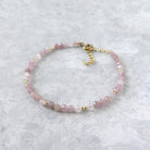 Dainty Madagascar rose quartz bracelet unique meaningful jewelry gift for minimalist