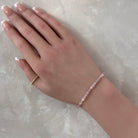 Dainty Madagascar rose quartz bracelet unique meaningful jewelry gift for minimalist