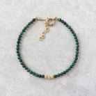 dainty malachite bracelet alternative May birthstone jewelry meaningful gift