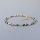 3mm moss agate beaded bracelet