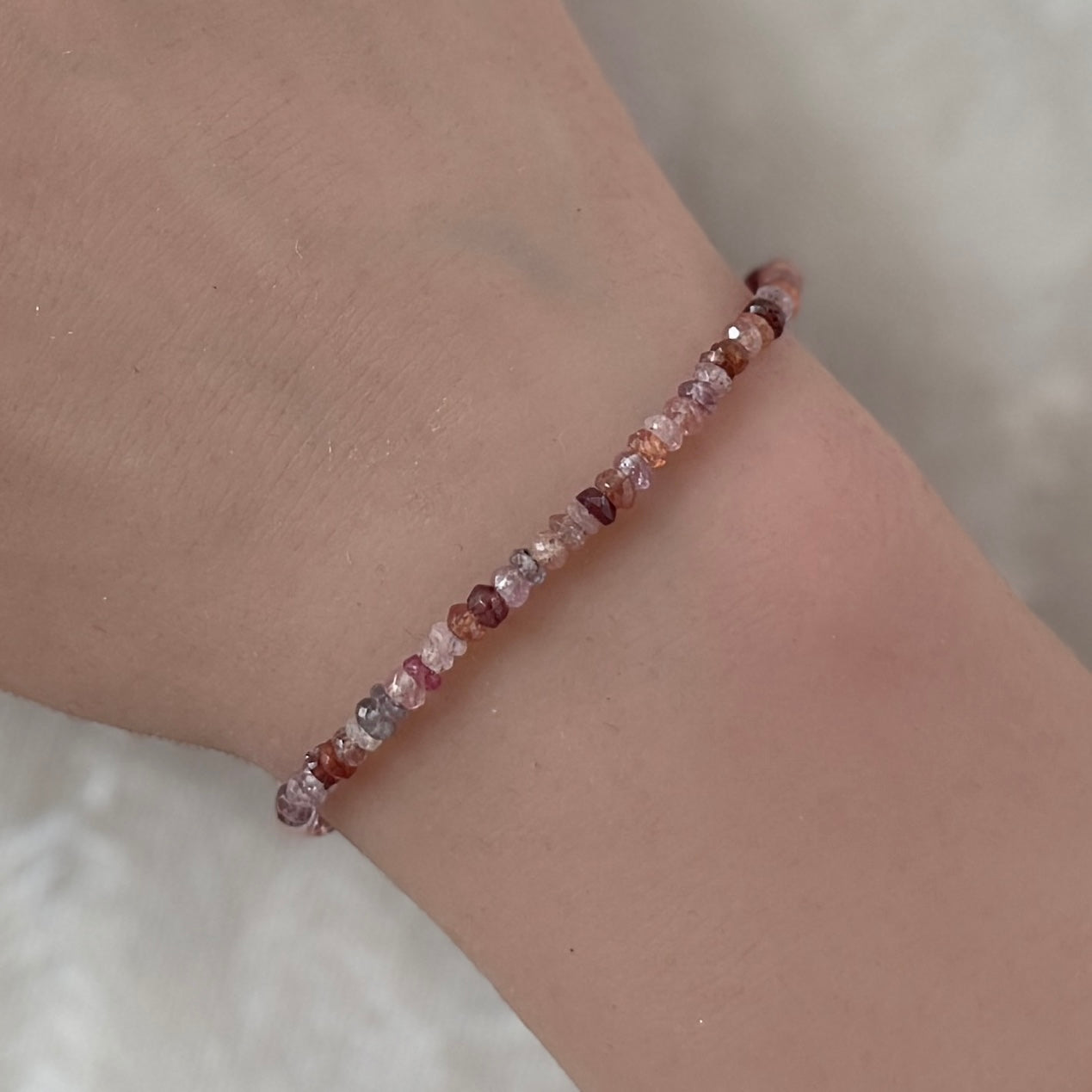 dainty multi spinel bracelet meaningful jewelry gift unique handcrafted