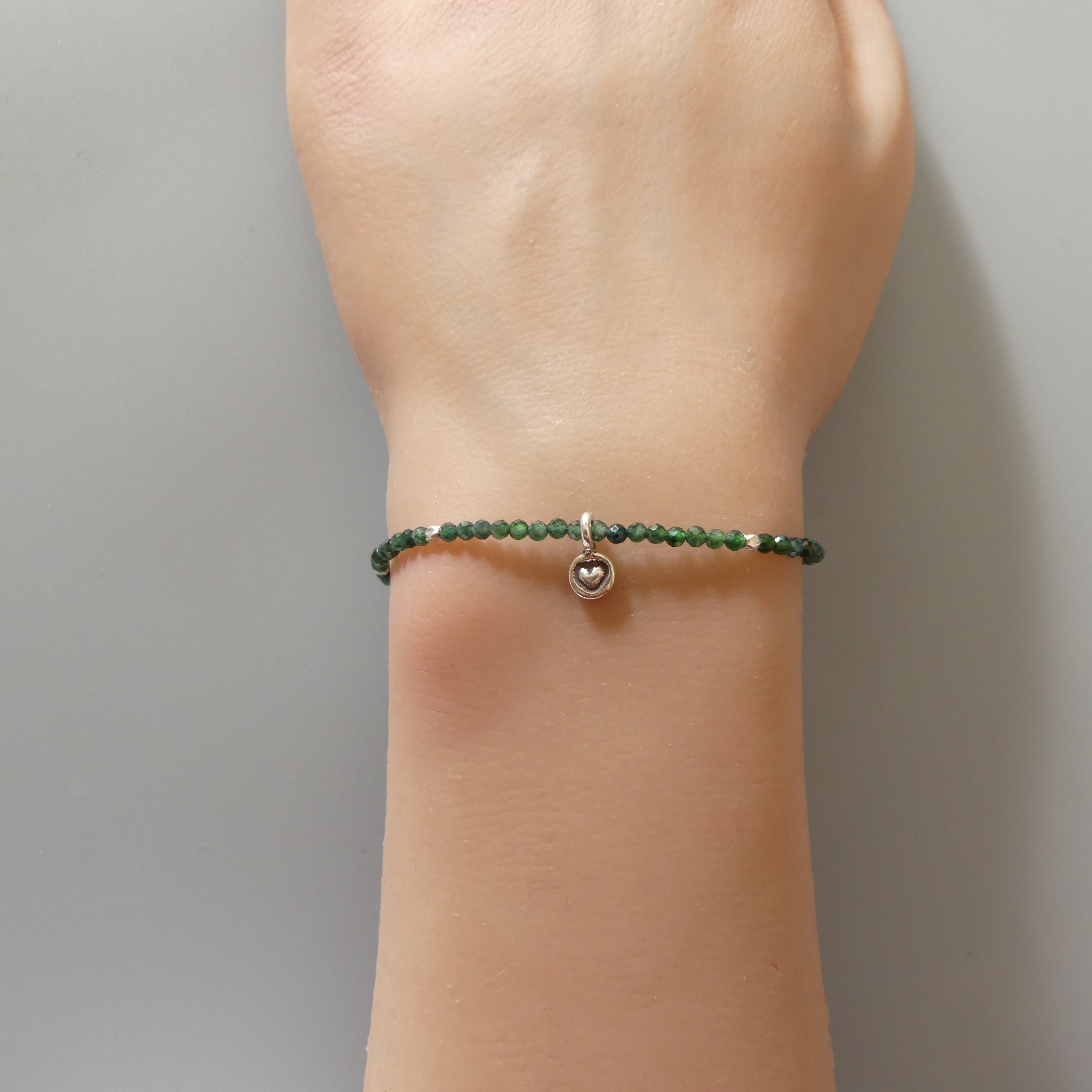 Natural Jade Bracelet Dainty Green Jade Gemstone Beaded Bracelet Everyday Jewelry Stacking Gift Minimalist Crystal Birthday Gift Mom Wife