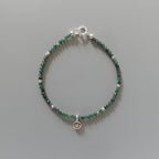 Natural Jade Bracelet Dainty Green Jade Gemstone Beaded Bracelet Everyday Jewelry Stacking Gift Minimalist Crystal Birthday Gift Mom Wife