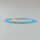 Zambia apatite delicate beaded bracelet