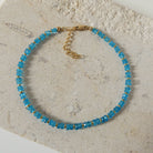 delicate Zambia apatite beaded bracelet