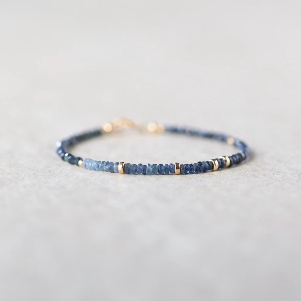 Dainty Ombre Blue Sapphire Bracelet