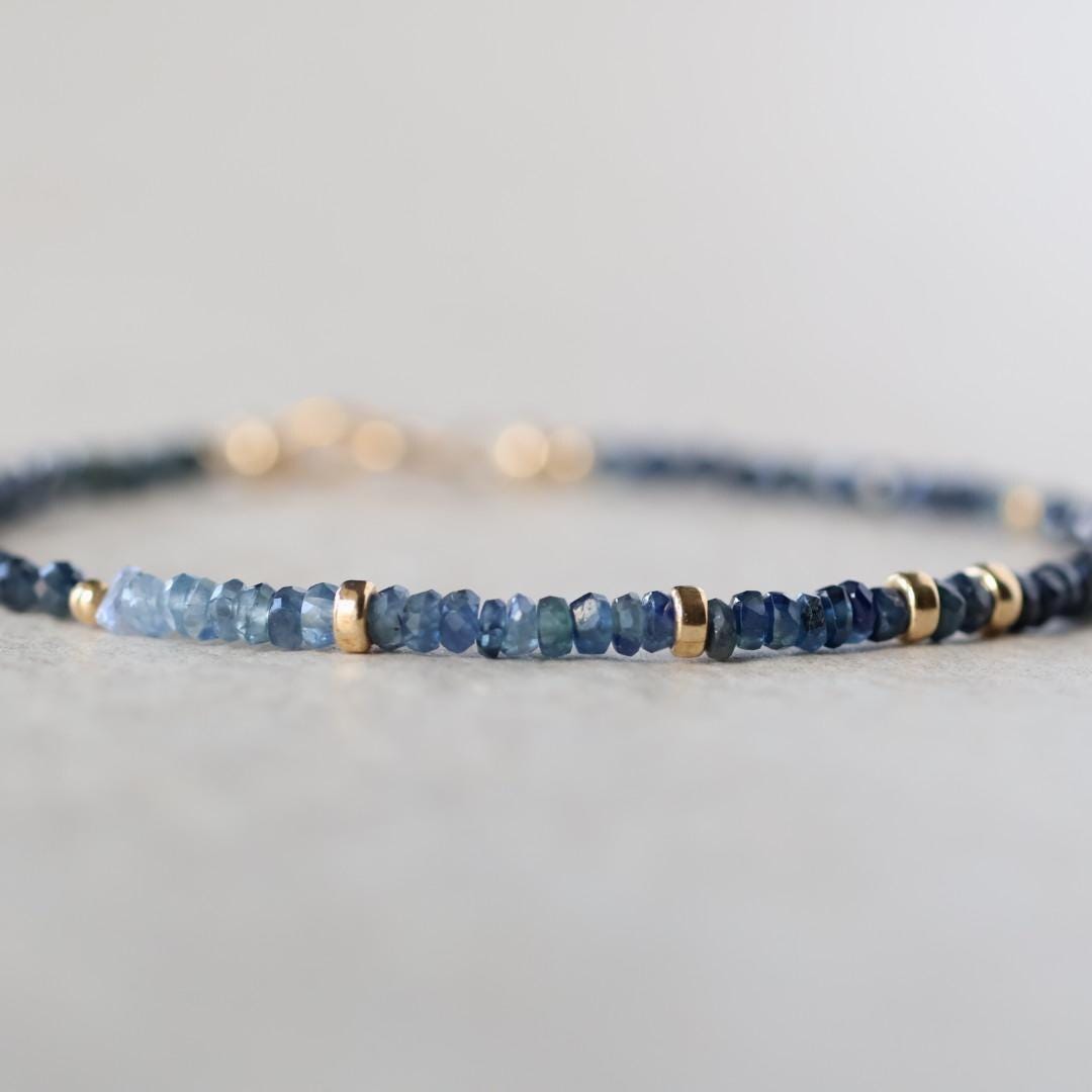 Dainty Ombre Blue Sapphire Bracelet