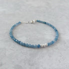 dainty paraiba kyanite beaded bracelet meaningful jewelry gift