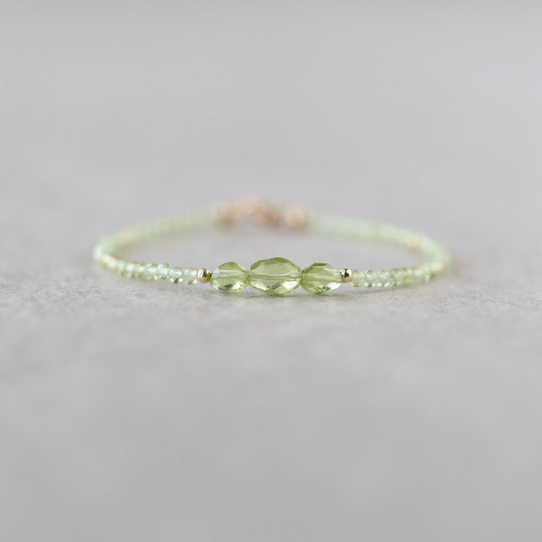 Dainty Peridot Bracelet