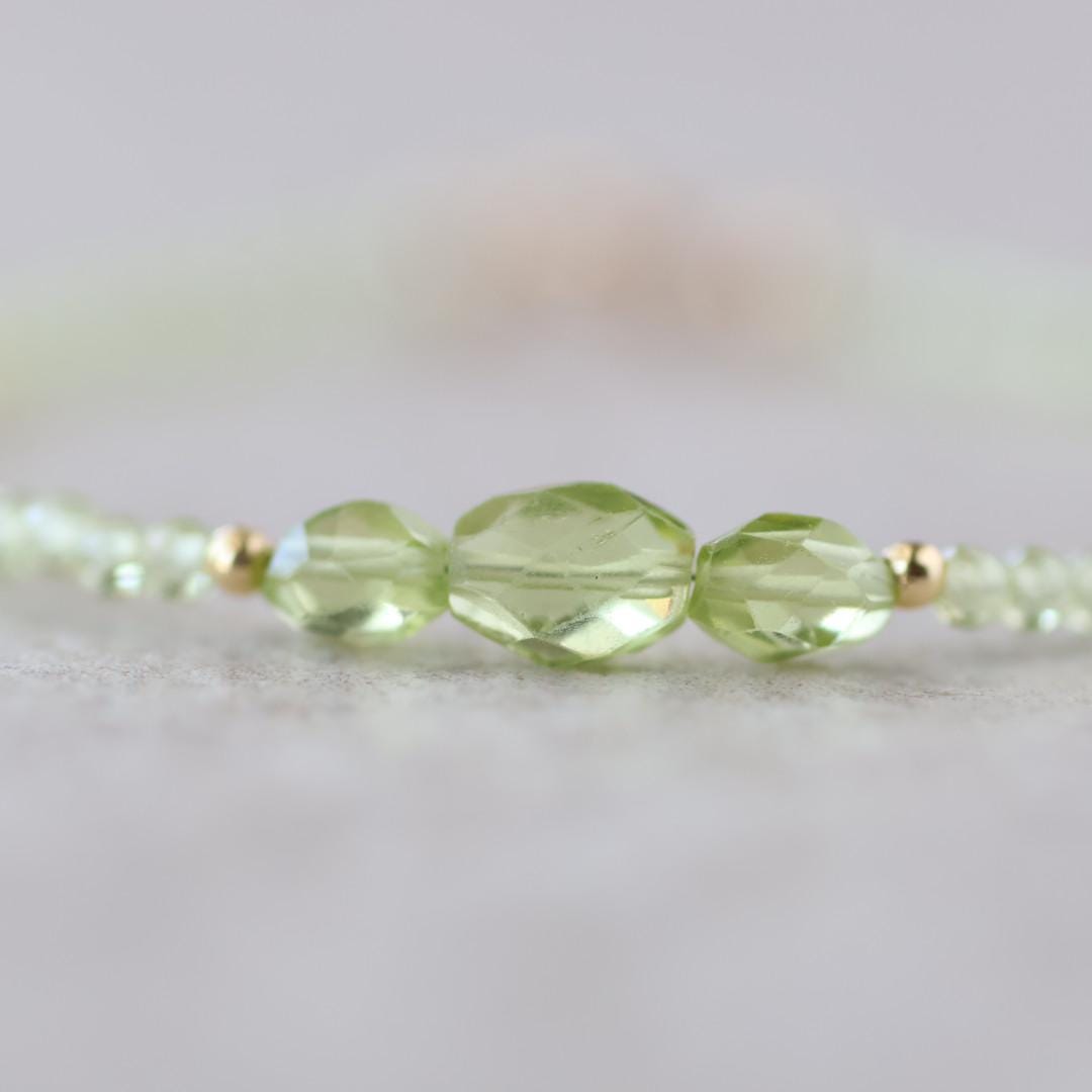 Dainty Peridot Bracelet