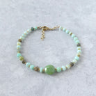 Peridot delicate bracelet gold filled August birthstone meaningful gift unique handcrafted