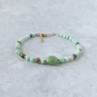 Peridot delicate bracelet gold filled August birthstone meaningful gift unique handcrafted