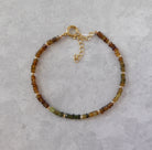 dainty petro tourmaline beaded bracelet October birthstone meaningful jewelry gift