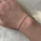 dainty pink amethyst bracelet