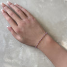 dainty pink amethyst bracelet