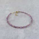 dainty pink amethyst bracelet