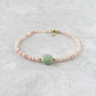 rare Peruvian green and pink opal bracelet pastel beaded jewelry meaningful gift October birthstone