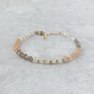 multi moonstone bracelet June birthstone jewelry gift for someone trying to conceive