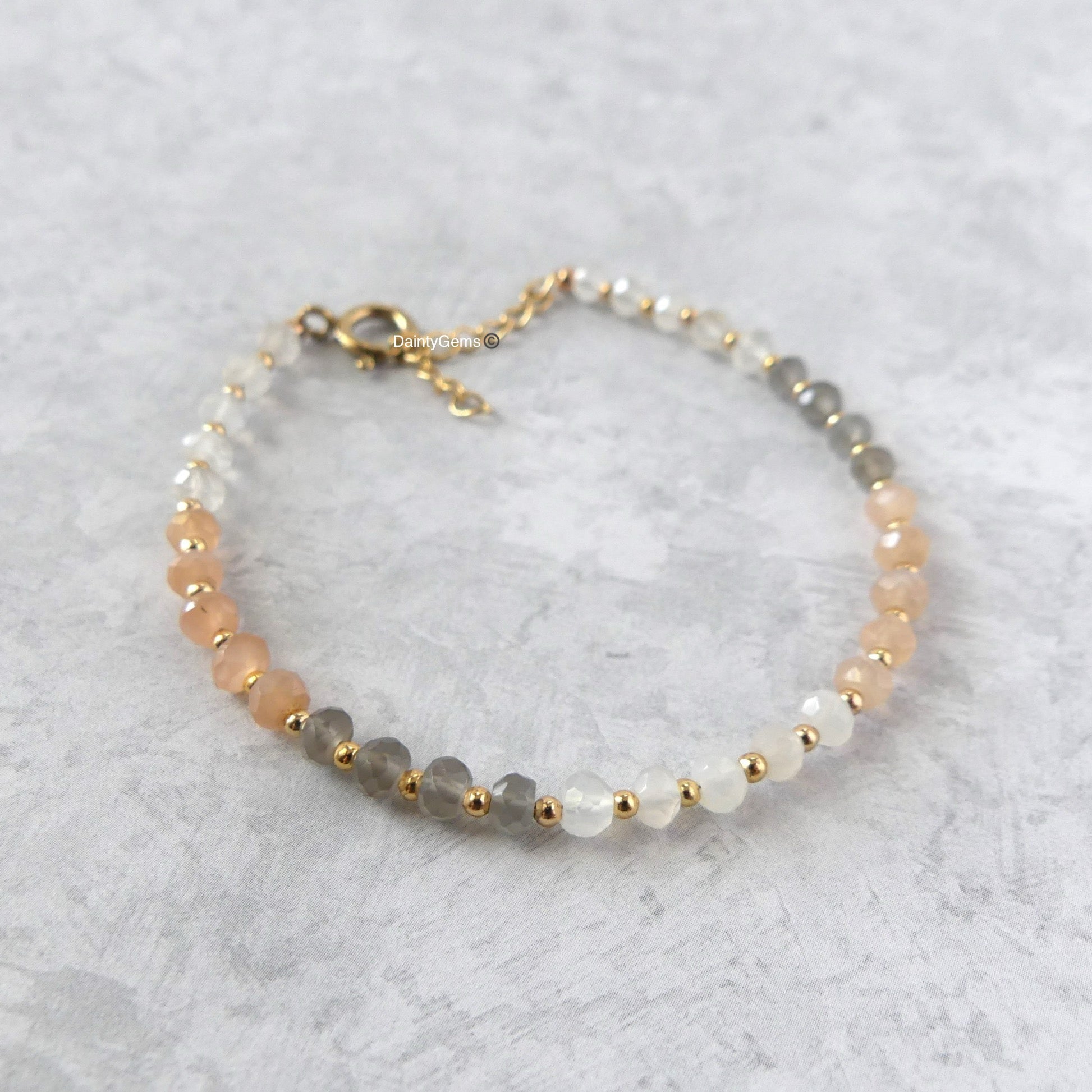 multi moonstone bracelet June birthstone jewelry gift for someone trying to conceive