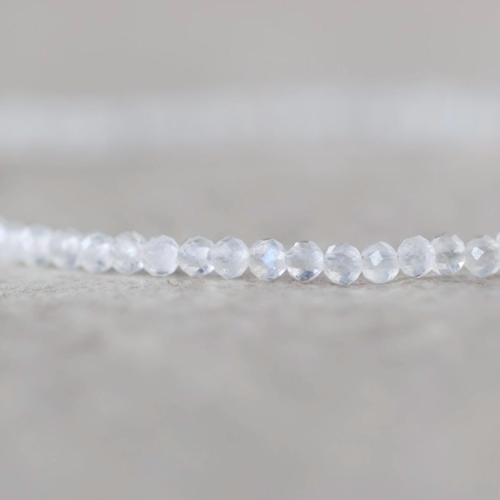 Tiny Alexandrite Bracelet Dainty Moonstone Gemstone Beaded Jewelry Minimalist Stacking Bracelet Skinny June Birthstone Gift Bridesmaid Mom