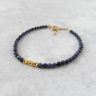 dainty sapphire bracelet September birthstone meaningful jewelry gift