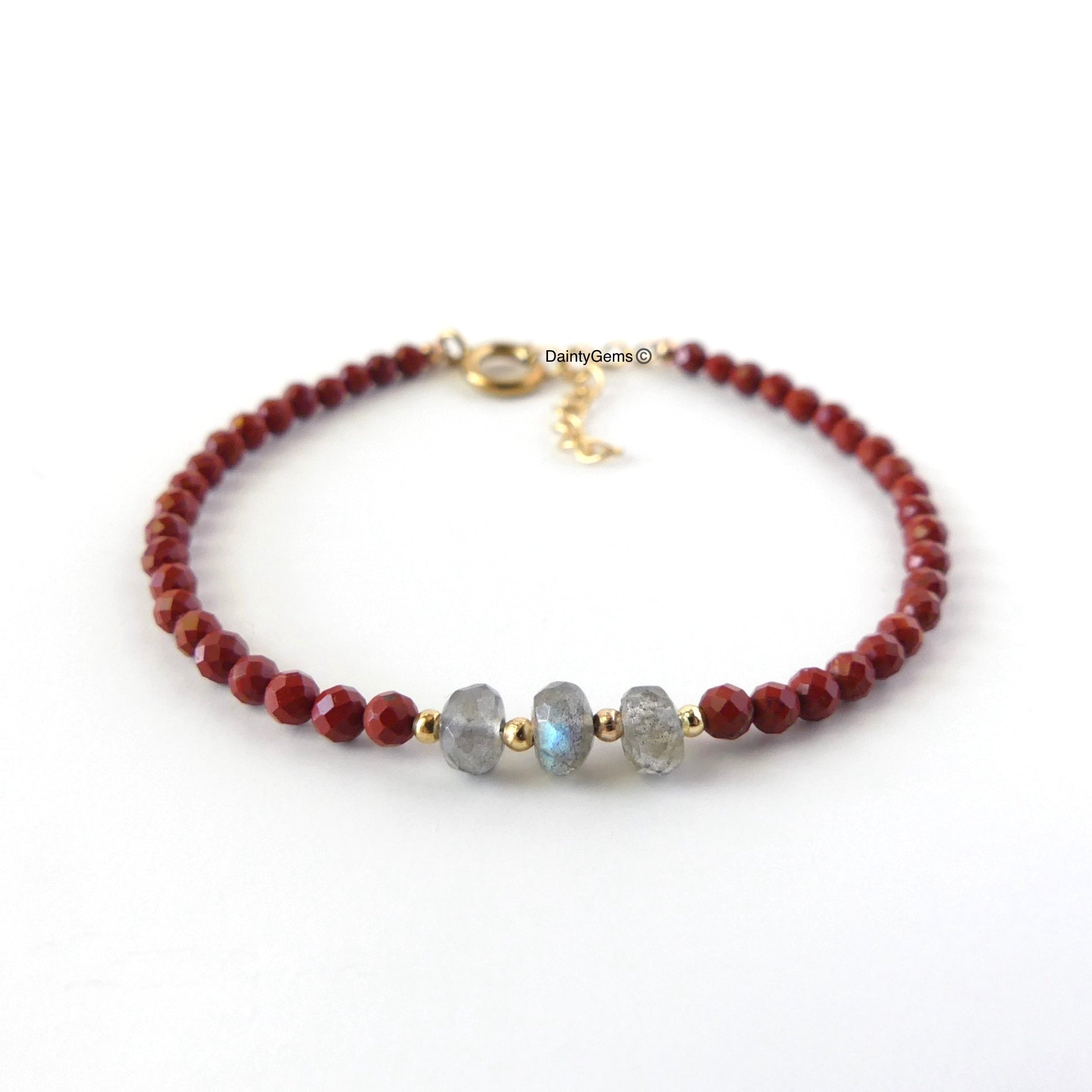 red jasper and labradorite bracelet
