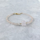 dainty rose quartz beaded bracelet unique self love gift meaningful handcrafted