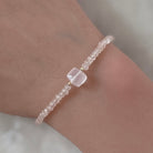 dainty rose quartz beaded bracelet unique self love gift meaningful handcrafted