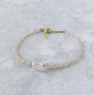 dainty rose quartz beaded bracelet unique self love gift meaningful handcrafted