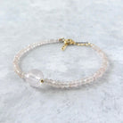 dainty rose quartz beaded bracelet unique self love gift meaningful handcrafted