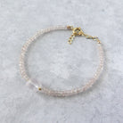 dainty rose quartz beaded bracelet unique self love gift meaningful handcrafted