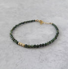 dainty Russian seraphinite beaded bracelet meaningful jewelry gift