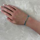 dainty sky blue apatite bracelet neon blue meaningful jewelry gift handcrafted