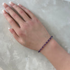 dainty amethyst bracelet February birthstone meaningful jewelry gift