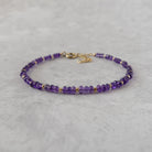 dainty amethyst bracelet February birthstone meaningful jewelry gift