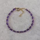 dainty amethyst bracelet February birthstone meaningful jewelry gift