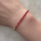 dainty rare Songea sapphire bracelet red sapphire jewelry September birthstone unique gift