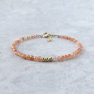 dainty sunstone bracelet positivity meaningful jewelry gift unique handcrafted