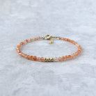 dainty sunstone bracelet positivity meaningful jewelry gift unique handcrafted