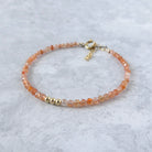 dainty sunstone bracelet positivity meaningful jewelry gift unique handcrafted