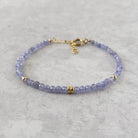 delicate tanzanite bracelet gold filled December birthstone jewelry gift